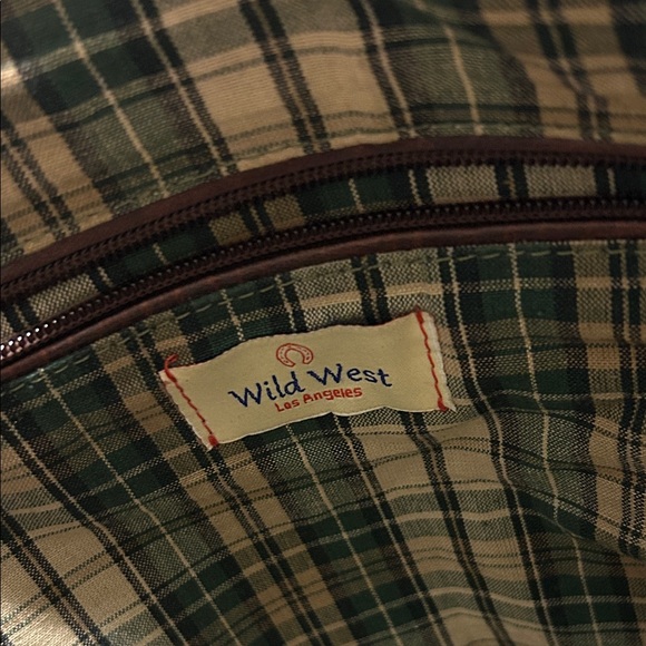 Wild West Los Angeles distressed Brown Leather Crossbody Bag purse - Picture 6 of 10